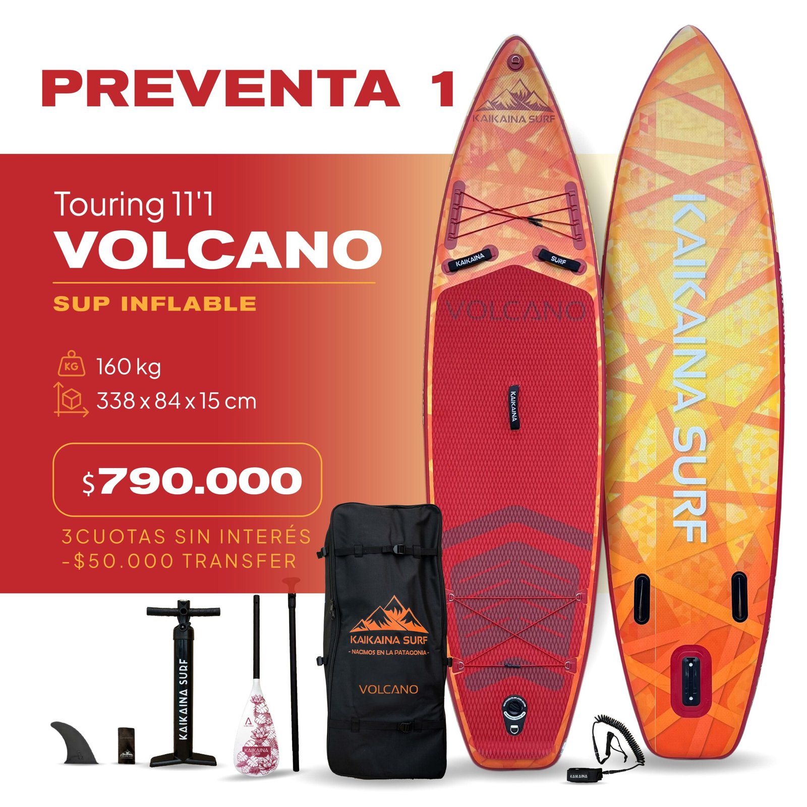 PreVenta tablas 2026_Mesa de trabajo 1 copia 8 PREVENTA VOLCANO SUP TOURING 11'1 - Imagen 1